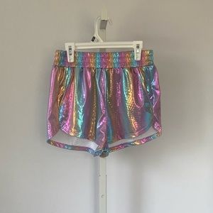 Shiny rainbow shorts